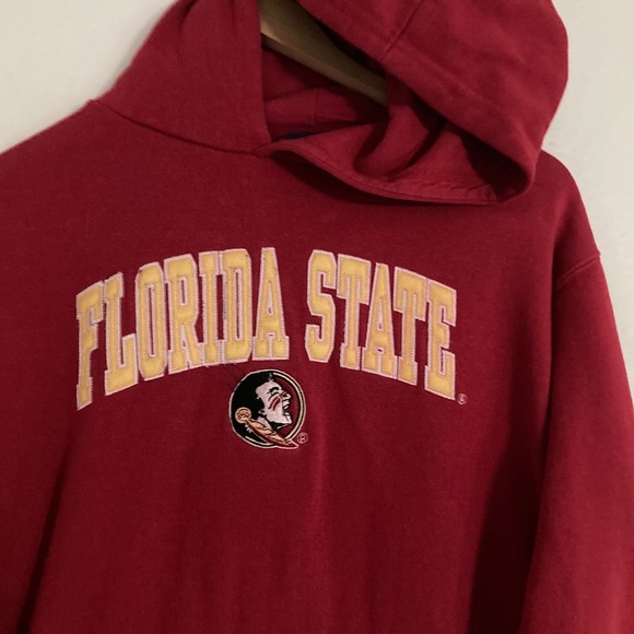 Vtg Florida State University Seminoles Hoodie Fits L Embroidered FSU Pullover - Picture 2 of 8